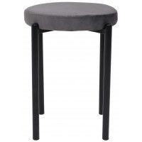 Табурет PLUTO (Плуто) темно-серый велюр HLR-21/черный купить в Минске