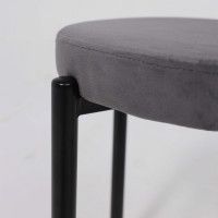 Табурет PLUTO (Плуто) темно-серый велюр HLR-21/черный купить в Минске