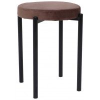 Табурет PLUTO (Плуто) коричневый велюр HLR-49/черный