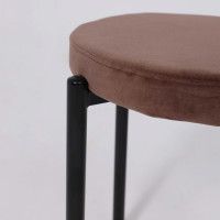 Табурет PLUTO (Плуто) коричневый велюр HLR-49/черный купить в Минске Табурет PLUTO (Плуто) коричневый велюр HLR-49/черный купить в Минске