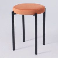 Табурет PLUTO (Плуто) медный велюр HLR-43/черный купить в Минске