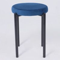 Табурет PLUTO (Плуто) синий велюр HLR-64/черный купить в Минске Табурет PLUTO (Плуто) синий велюр HLR-64/черный купить в Минске