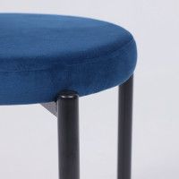 Табурет PLUTO (Плуто) синий велюр HLR-64/черный купить в Минске Табурет PLUTO (Плуто) синий велюр HLR-64/черный купить в Минске