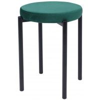 Табурет PLUTO (Плуто) зеленый велюр HLR-56/черный Табурет PLUTO (Плуто) зеленый велюр HLR-56/черный
