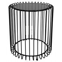 Стол журнальный Akshome PRIDE, стекло/черный, d 400*450