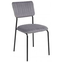 Стул AksHome Rain (Рейн) серый велюр HLR-20/черный