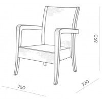 Стул садовый RATTAN OlaDom антрацит купить в Минске