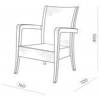 Стул садовый RATTAN OlaDom серый купить в Минске