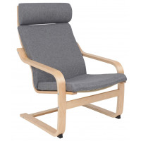 Кресло-качалка AksHome RELAX (Релакс) ткань серый QS-9