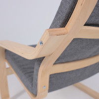 Кресло-качалка AksHome RELAX (Релакс) ткань серый QS-9 купить в Минске