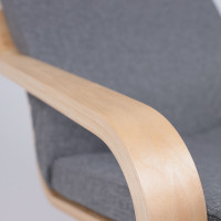 Кресло-качалка AksHome RELAX (Релакс) ткань серый QS-9 купить в Минске