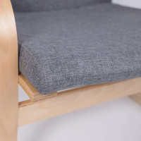 Кресло-качалка AksHome RELAX (Релакс) ткань серый QS-9 купить в Минске