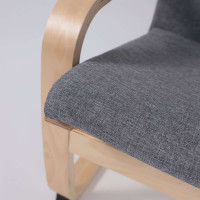 Кресло-качалка AksHome RELAX (Релакс) ткань серый QS-9 купить в Минске