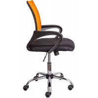 Кресло AksHome RICCI (Ричи) CHROME оранжевый / черный купить в Минске