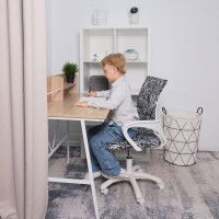 Кресло AksHome RICCI White Kids (Ричи) New ткань черно-белая диор купить в Минске