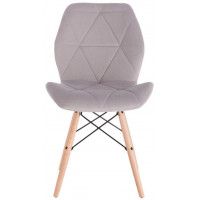 Стул AksHome RIO (Рио) светло-серый велюр/бук купить в Минске