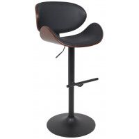 Стул барный AksHome ROCKER (Рокер) экокожа черный/черный