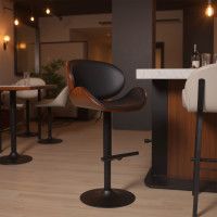 Стул барный AksHome ROCKER (Рокер) экокожа черный/черный купить в Минске Стул барный AksHome ROCKER (Рокер) экокожа черный/черный купить в Минске