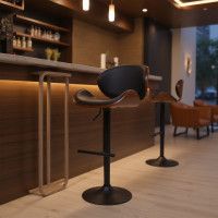 Стул барный AksHome ROCKER (Рокер) экокожа черный/черный купить в Минске Стул барный AksHome ROCKER (Рокер) экокожа черный/черный купить в Минске