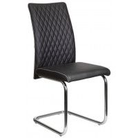 Стул AksHome RONALD (Роналд) черный APU-004 / хром