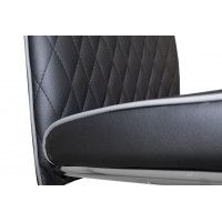 Стул AksHome RONALD (Роналд) черный APU-004 / хром купить в Минске