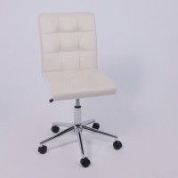 Кресло AksHome Роза квадрат Seven 02 белый/хром купить в Минске