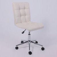 Кресло AksHome Роза квадрат Seven 02 белый/хром купить в Минске