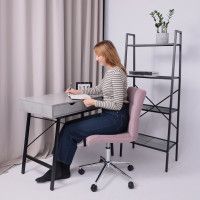 Кресло AksHome Роза квадрат Velutto 11 пыльная роза/хром купить в Минске