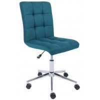 Кресло AksHome Роза квадрат Velutto 20 бирюзовый/хром