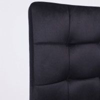 Кресло AksHome Роза квадрат Velutto 34 черный/хром купить в Минске Кресло AksHome Роза квадрат Velutto 34 черный/хром купить в Минске