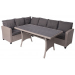 Комплект садовой мебели Akshome ROSEWOOD (диван 2 шт., стол 1 шт.) серый