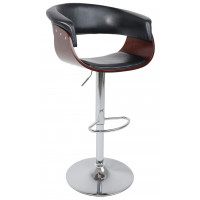 Стул барный AksHome ROSSI (Росси) черный/хром