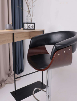 Стул барный AksHome ROSSI (Росси) черный/хром купить в Минске