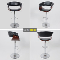 Стул барный AksHome ROSSI (Росси) черный/хром купить в Минске Стул барный AksHome ROSSI (Росси) черный/хром купить в Минске