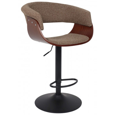 Стул барный AksHome ROSSI (Росси) букле коричневый Lisa 421/черный купить в Минске