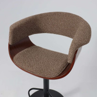 Стул барный AksHome ROSSI (Росси) букле коричневый Lisa 421/черный купить в Минске