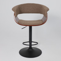 Стул барный AksHome ROSSI (Росси) букле коричневый Lisa 421/черный купить в Минске