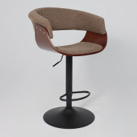 Стул барный AksHome ROSSI (Росси) букле коричневый Lisa 421/черный купить в Минске