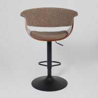 Стул барный AksHome ROSSI (Росси) букле коричневый Lisa 421/черный купить в Минске