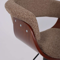 Стул барный AksHome ROSSI (Росси) букле коричневый Lisa 421/черный купить в Минске