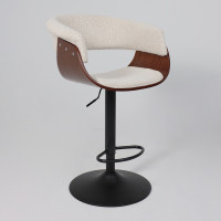 Стул барный AksHome ROSSI (Росси) букле кремовый Lisa 102/черный купить в Минске