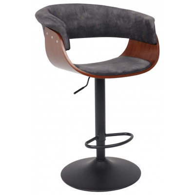 Стул барный AksHome ROSSI (Росси) велюр темно-серый Fabb 16/черный купить в Минске