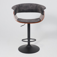 Стул барный AksHome ROSSI (Росси) велюр темно-серый Fabb 16/черный купить в Минске Стул барный AksHome ROSSI (Росси) велюр темно-серый Fabb 16/черный купить в Минске