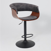 Стул барный AksHome ROSSI (Росси) велюр темно-серый Fabb 16/черный купить в Минске Стул барный AksHome ROSSI (Росси) велюр темно-серый Fabb 16/черный купить в Минске