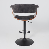 Стул барный AksHome ROSSI (Росси) велюр темно-серый Fabb 16/черный купить в Минске Стул барный AksHome ROSSI (Росси) велюр темно-серый Fabb 16/черный купить в Минске