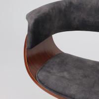 Стул барный AksHome ROSSI (Росси) велюр темно-серый Fabb 16/черный купить в Минске Стул барный AksHome ROSSI (Росси) велюр темно-серый Fabb 16/черный купить в Минске