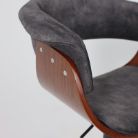 Стул барный AksHome ROSSI (Росси) велюр темно-серый Fabb 16/черный купить в Минске Стул барный AksHome ROSSI (Росси) велюр темно-серый Fabb 16/черный купить в Минске