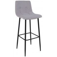 Стул барный РОЙ B Kiton 722 Smoke серый велюр/черный