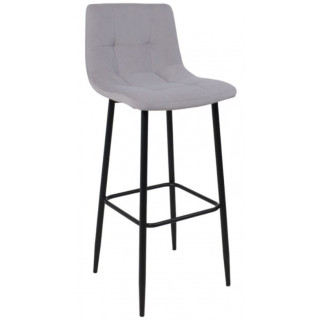 Стул барный РОЙ B Kiton 722 Smoke серый велюр/черный