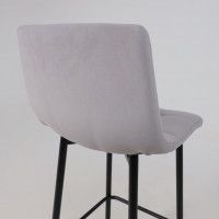 Стул барный РОЙ B Kiton 722 Smoke серый велюр/черный купить в Минске